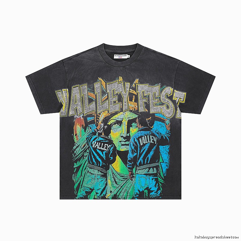 ValleyFest Vintage Street Distressed Black T-Shirt