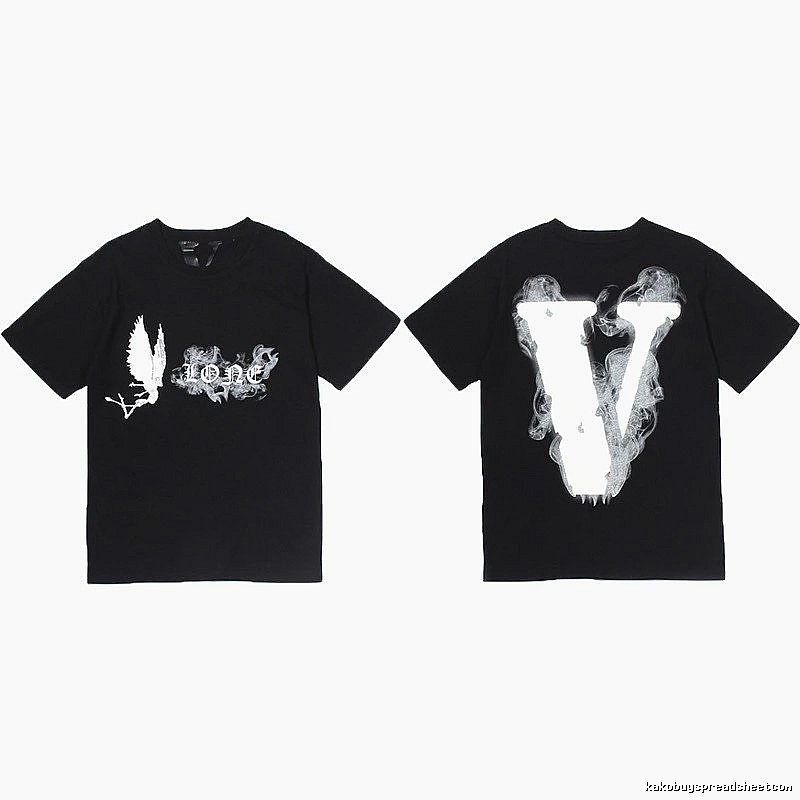 Vlone Premium Style Logo T-shirt Black Purple Vlone for Minimal Outfits