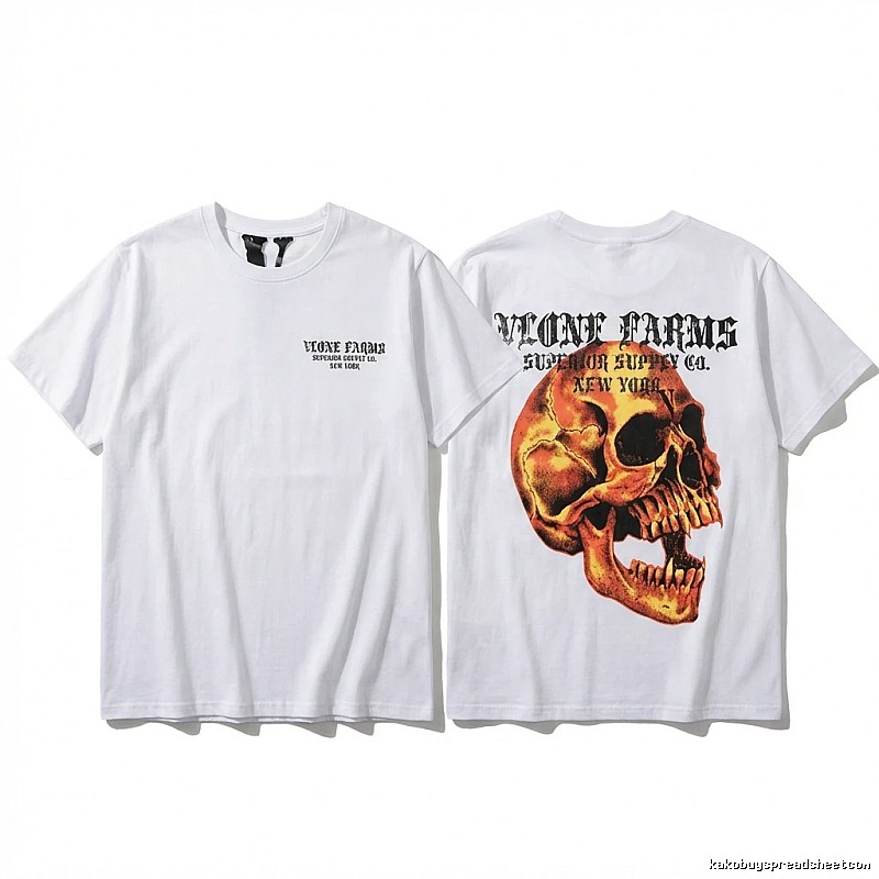 Vlone Skull Print White T-shirt