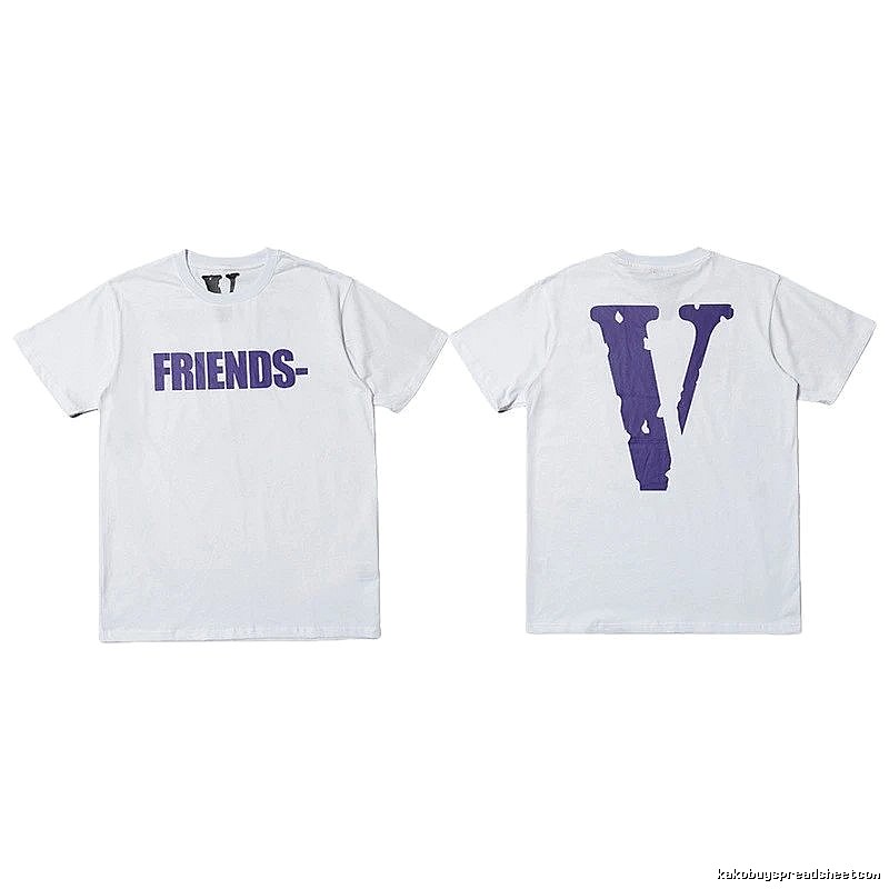 Vlone Streetwear Logo T-shirt Black Purple Vlone with Practical Shape