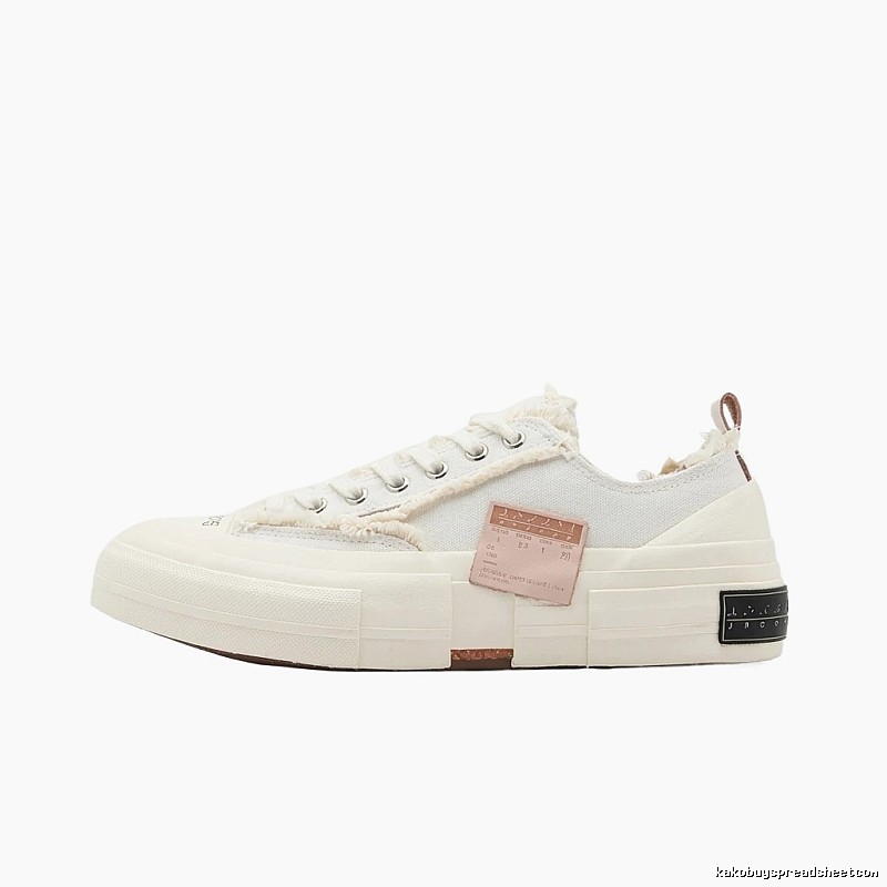 Xvessel Deconstructed Style White Canvas Shoes