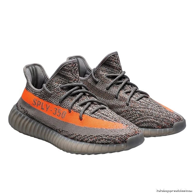Yeezy 350 Trendy Grey-Orange Sneakers